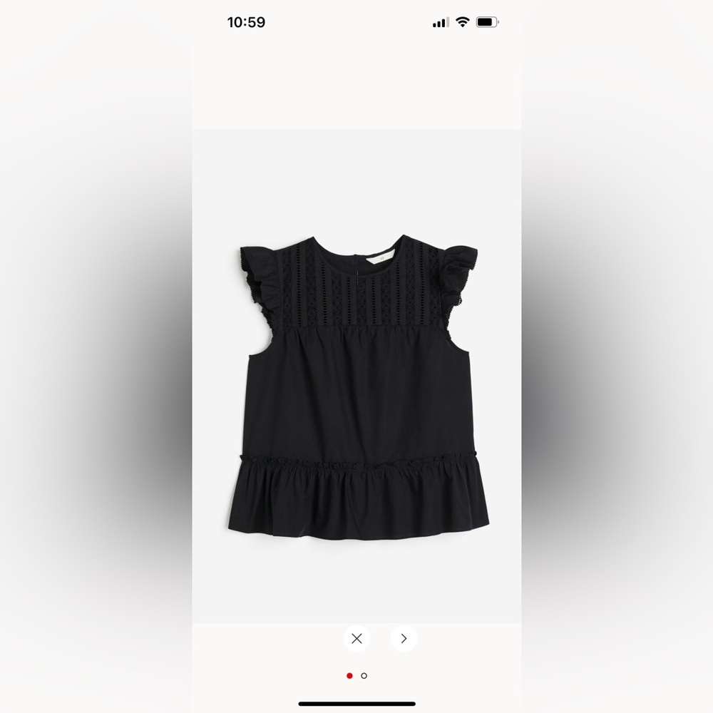Flutter Sleeve Top. New with tags.